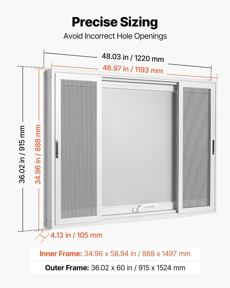 VEVOR Maisto furgono aptarnavimo langas 1220x915 mm