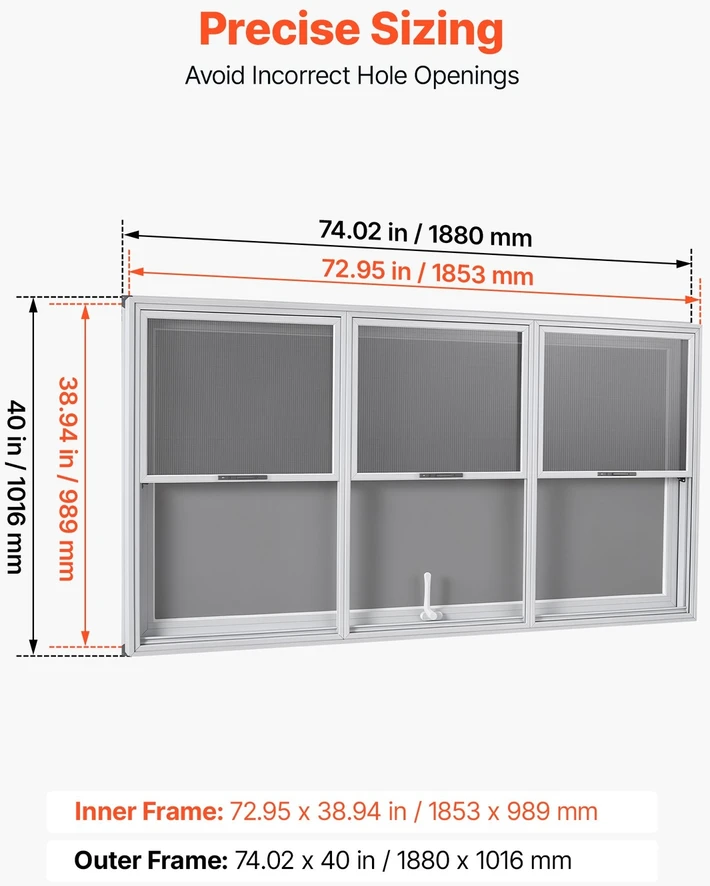 VEVOR Maisto furgono aptarnavimo langas 1880x1016 mm