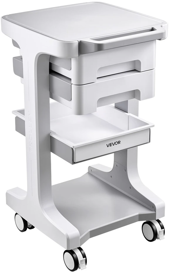 VEVOR Medicininis vežimėlis iki 50 kg su stalčiais