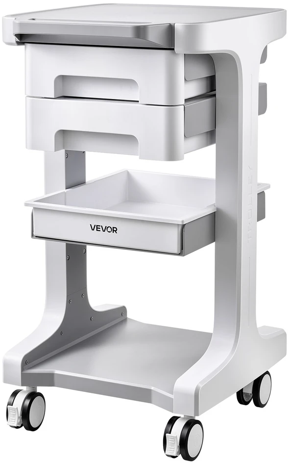 VEVOR Medicininis vežimėlis iki 50 kg su stalčiais