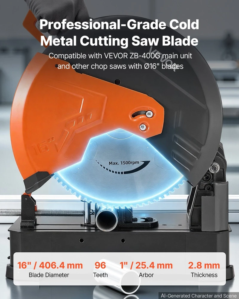VEVOR Metalo pjovimo disko geležtei 406,4 mm 96 dantys