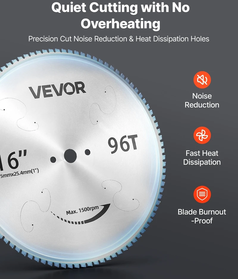VEVOR Metalo pjovimo disko geležtei 406,4 mm 96 dantys