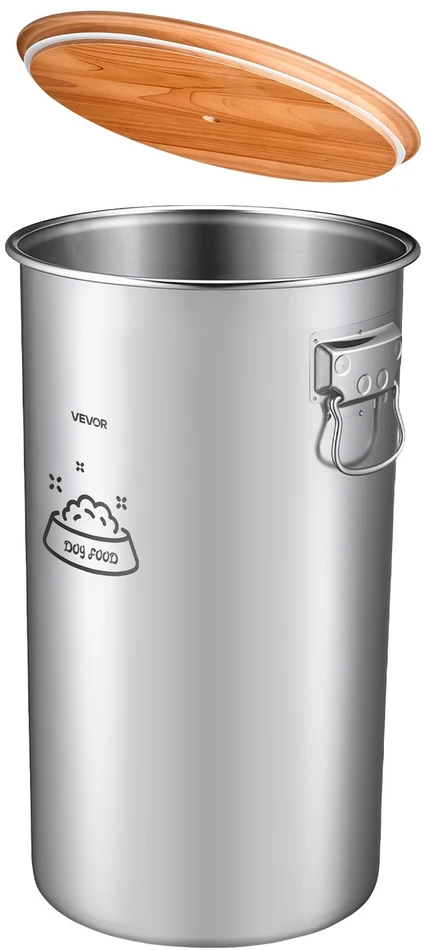 VEVOR Nerūdijančio plieno gyvūnų maisto konteineris 35 L