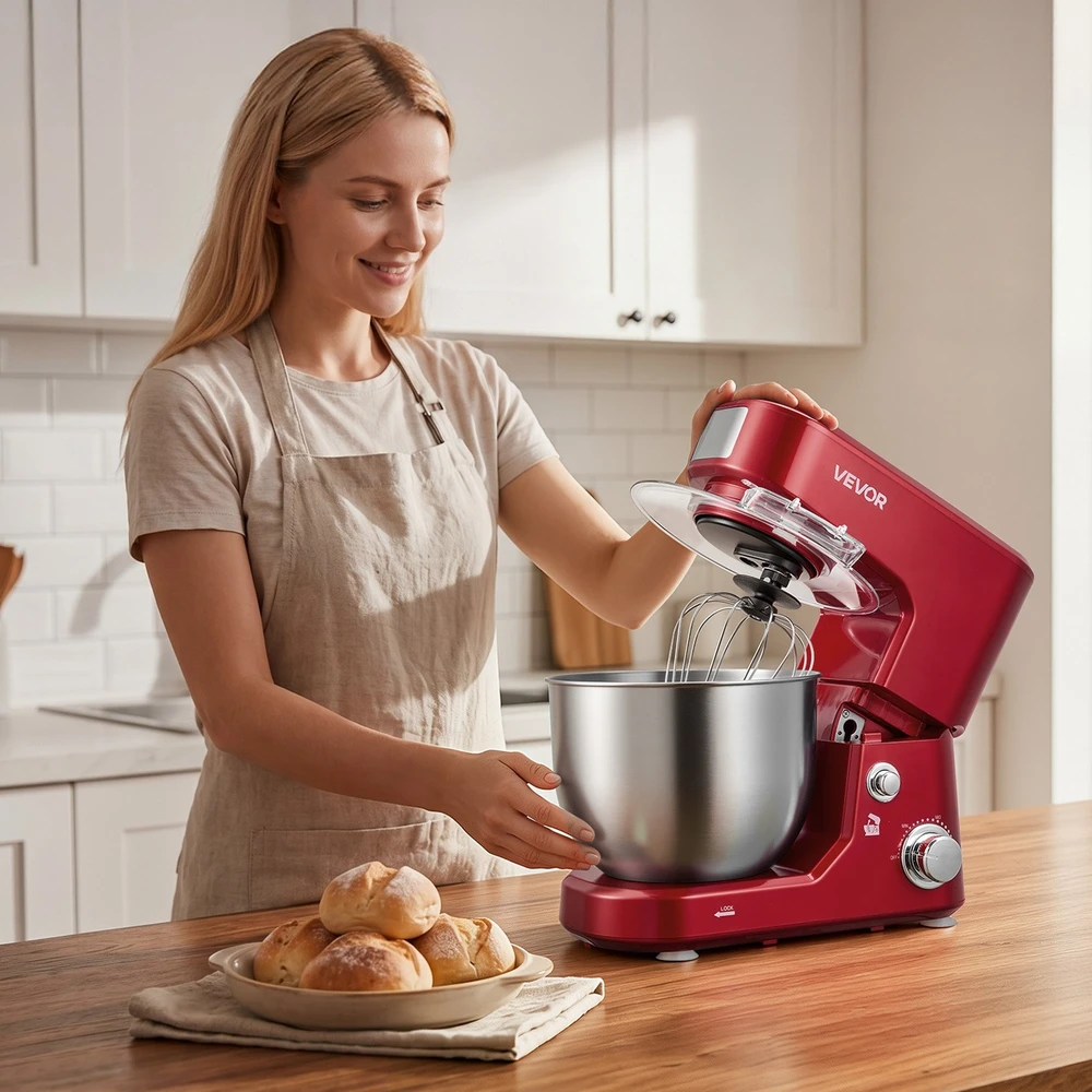 VEVOR Pakreipiama virtuvinė maišyklė 5L+4L, 1000W