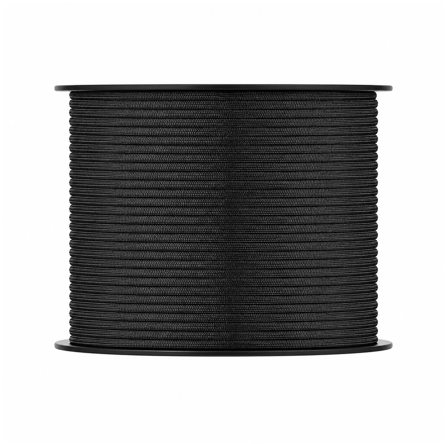 VEVOR Parakordo virvė 4 mm x 305 m, juoda
