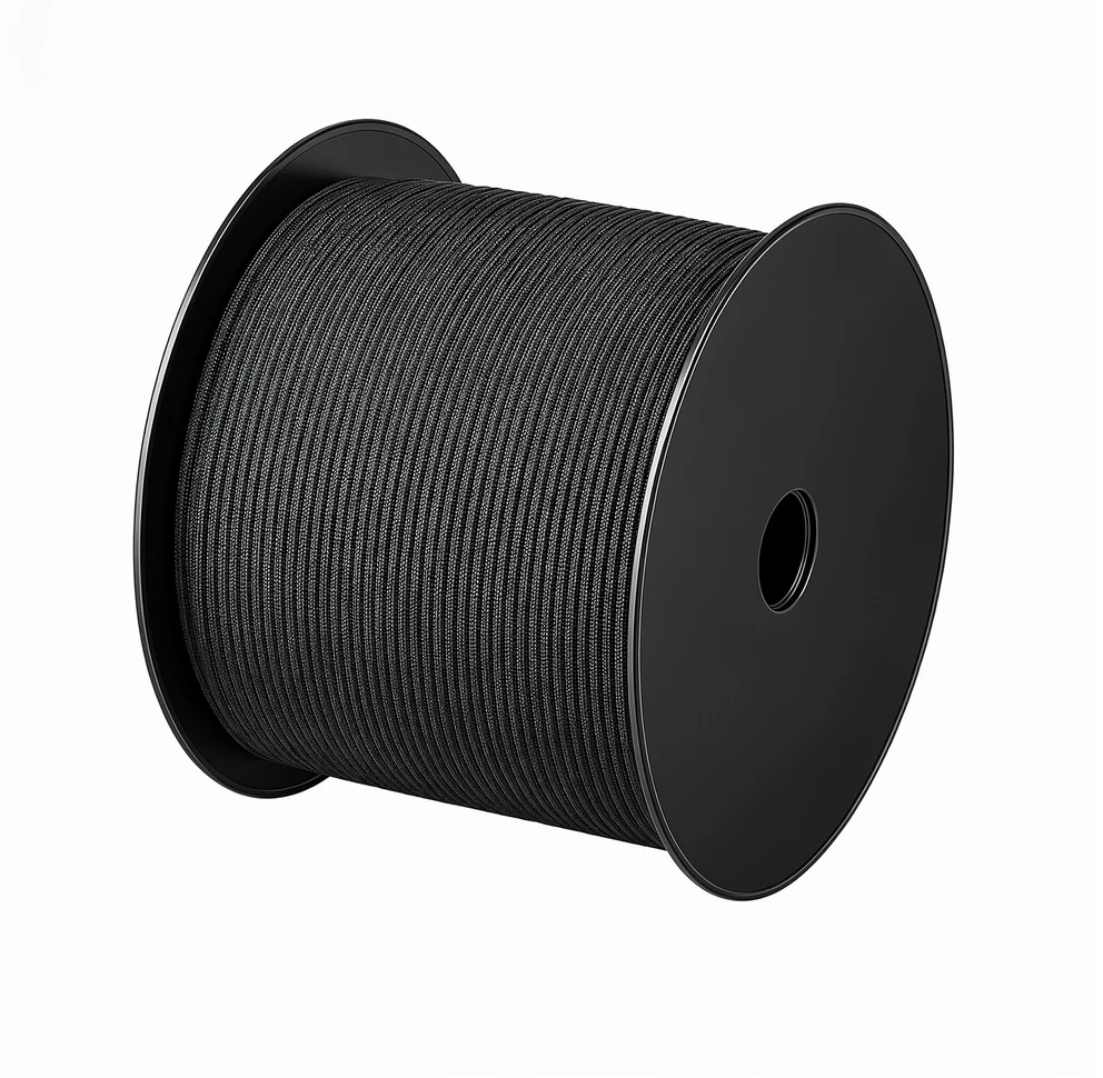 VEVOR Parakordo virvė 4 mm x 305 m, juoda