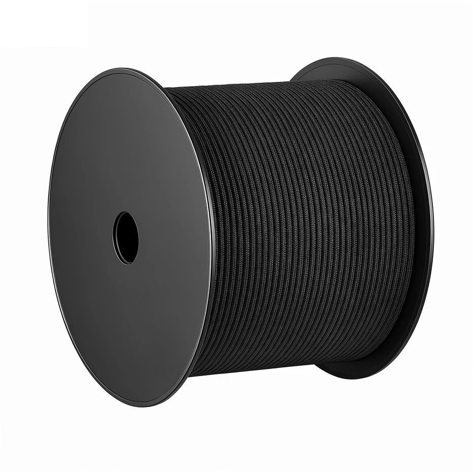 VEVOR Parakordo virvė 4 mm x 305 m, juoda