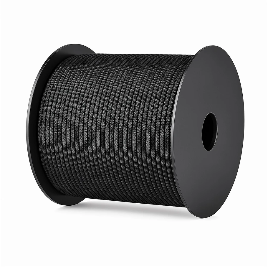 VEVOR Parakordo virvė 4 mm x 60 m, juoda