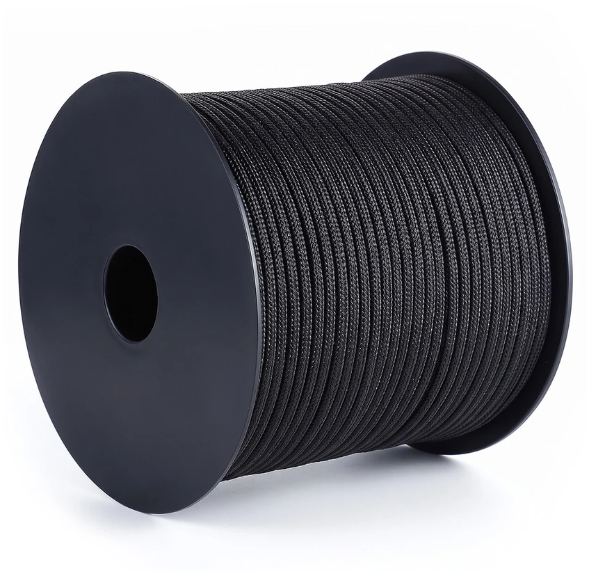 VEVOR Parakordo virvė 4 mm x 60 m, juoda