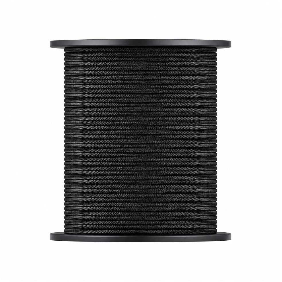 VEVOR Parakordo virvė 4,7 mm x 305 m, juoda
