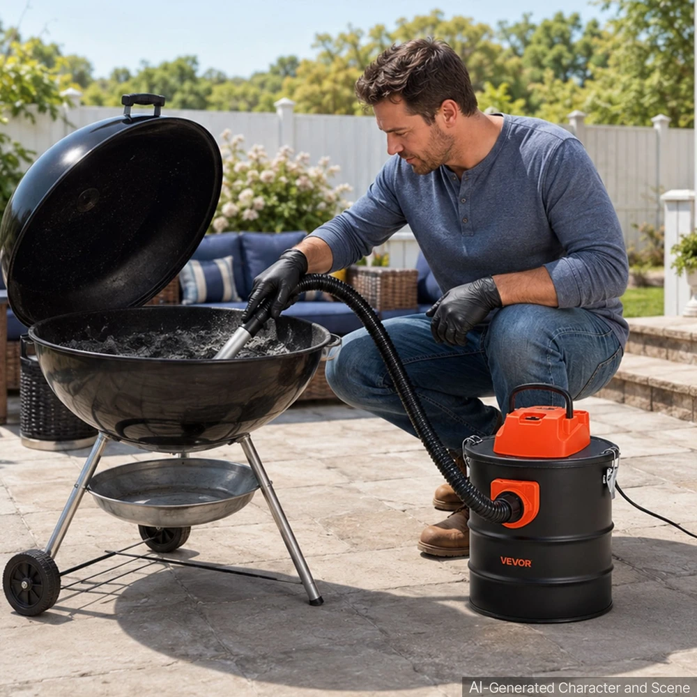 VEVOR Pelenų dulkių siurblys 15 l, 1200 W