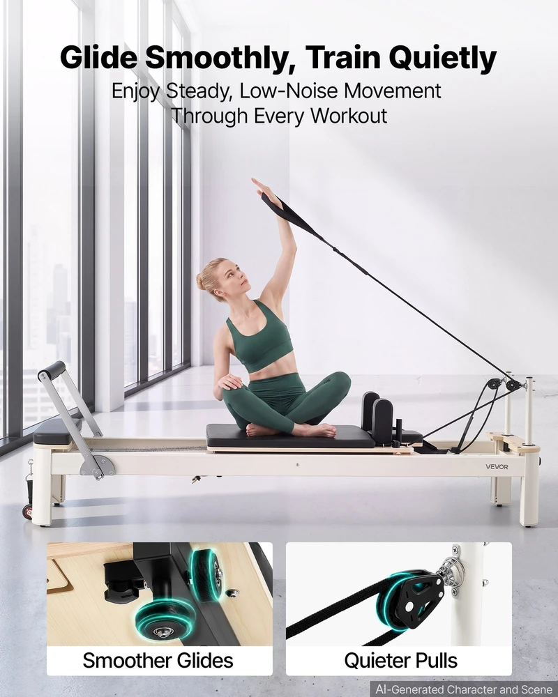 VEVOR Pilates reformeris 2,3 m treniruoklis