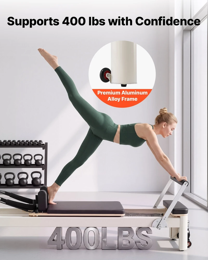 VEVOR Pilates reformeris 2,3 m treniruoklis