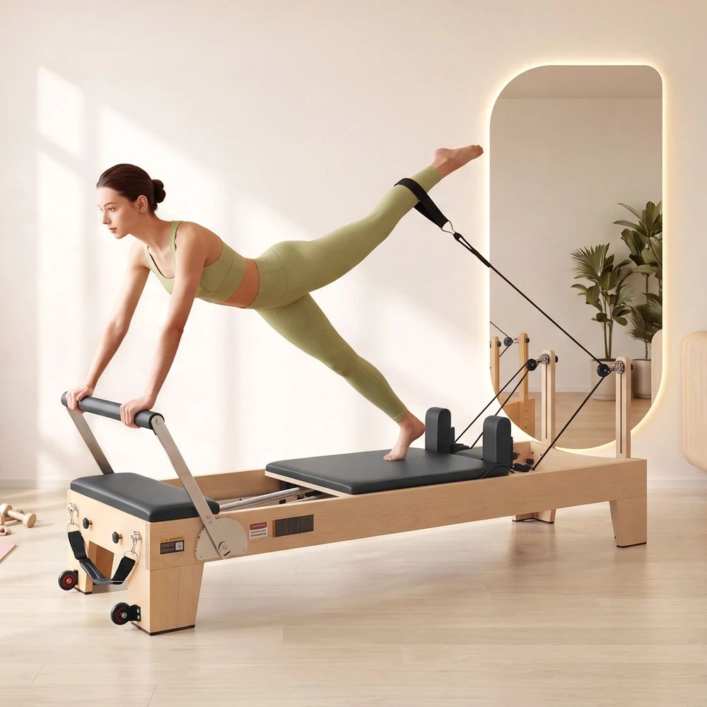 VEVOR Pilates reformeris 2,4 m iš klevo