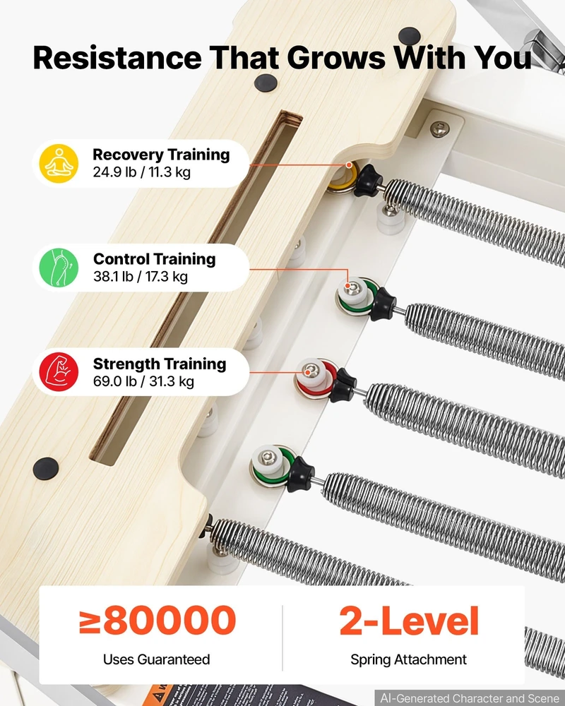 VEVOR Pilates reformeris su bokštu 2,4 m