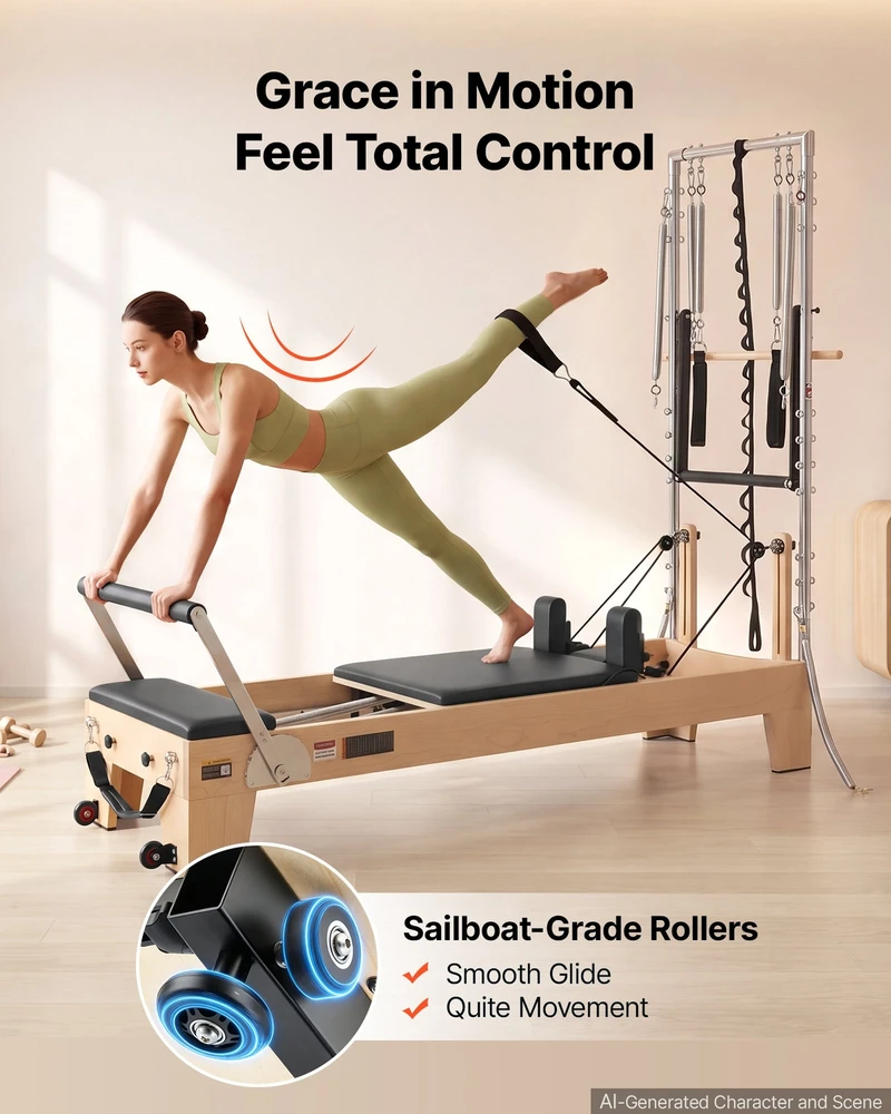 VEVOR Pilates reformeris su bokštu 2,4 m