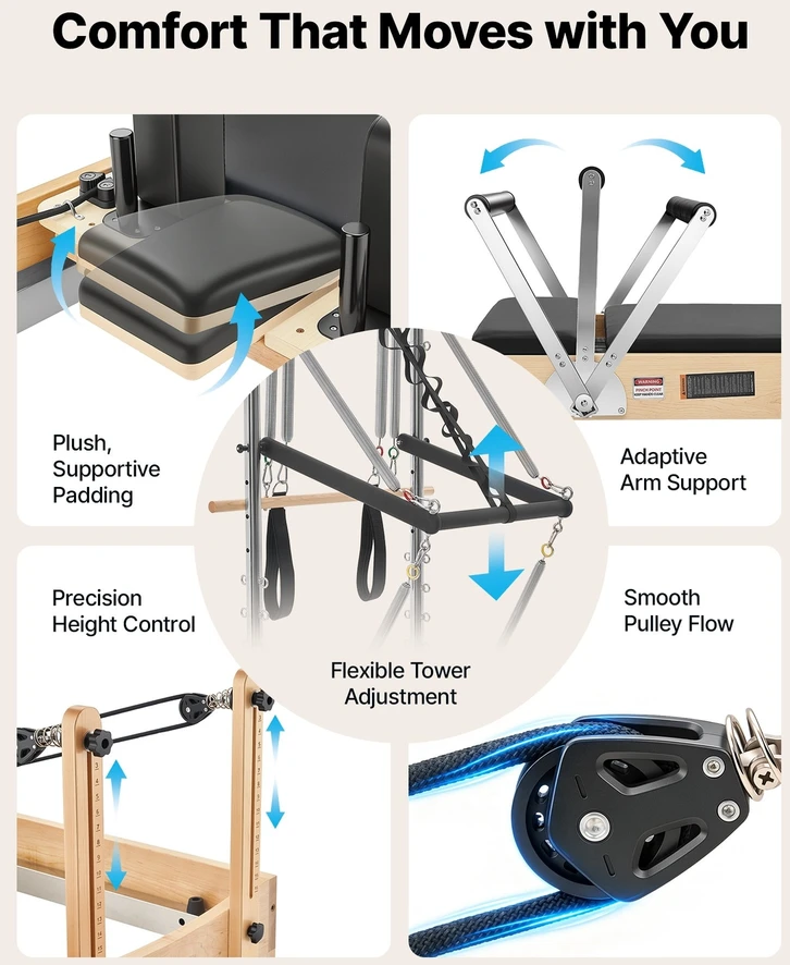 VEVOR Pilates reformeris su bokštu 2,4 m