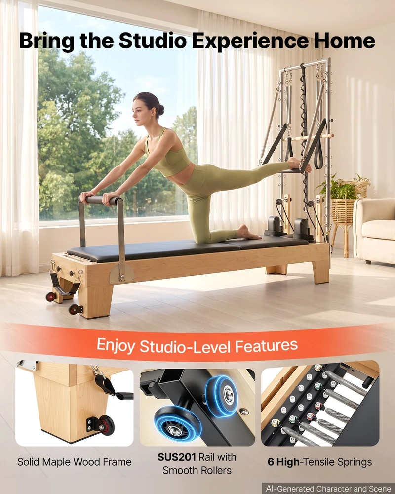 VEVOR Pilates reformeris su bokštu 2,4 m