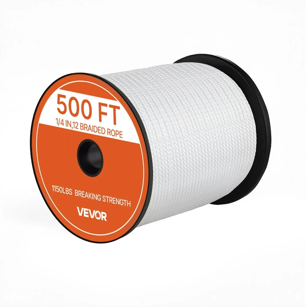 VEVOR Poliesterio virvė 6,4 mm x 152 m