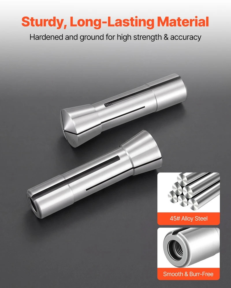 VEVOR R8 frezavimo įvorių rinkinys 1/16"-3/4" (23 vnt.)