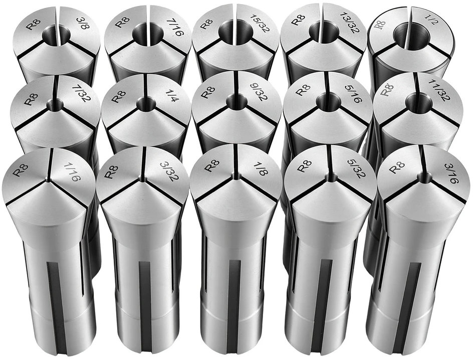 VEVOR R8 frezavimo įvorių rinkinys 1/16"-3/4" (23 vnt.)