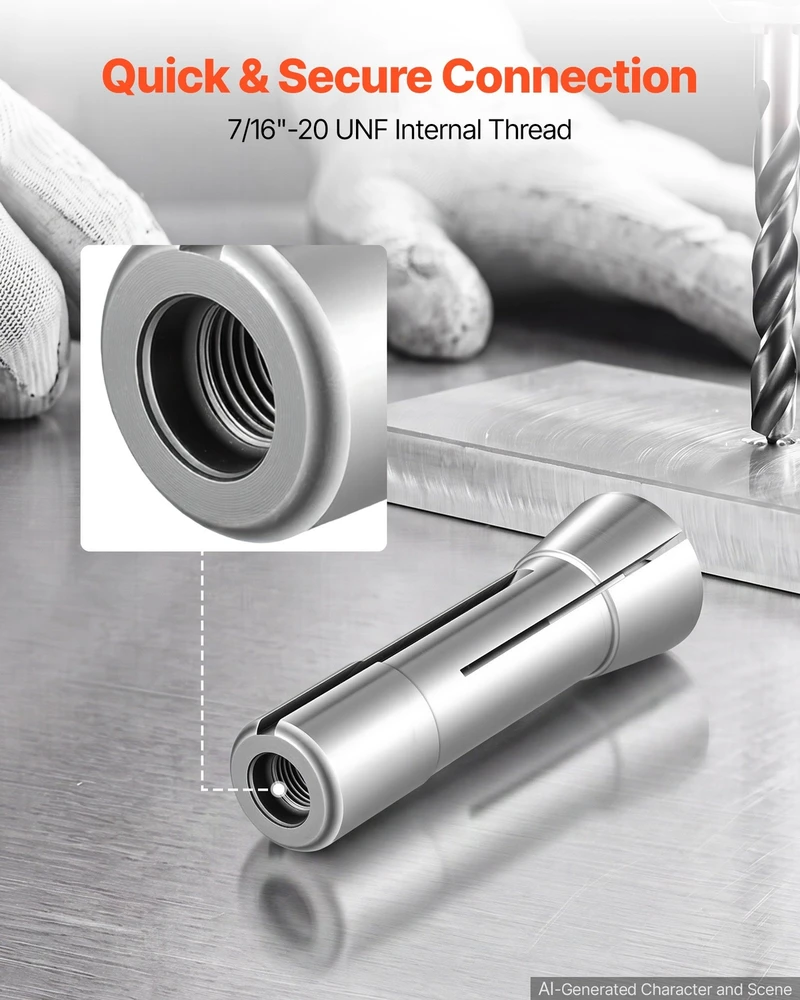 VEVOR R8 frezavimo įvorių rinkinys 1/16"-3/4" (23 vnt.)