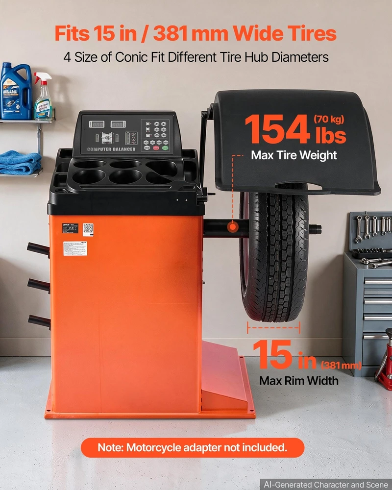 VEVOR Ratų balansavimo staklės 250W