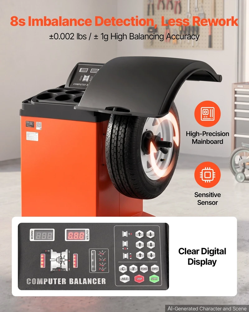VEVOR Ratų balansavimo staklės 250W