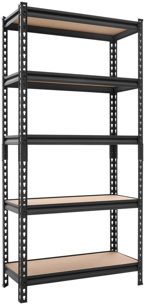 VEVOR Tvirtas metalinis sandėliavimo stelažas 5 aukštų, iki 190 kg 75x30x152 cm