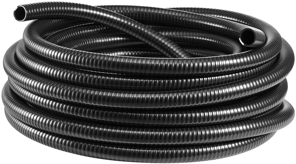VEVOR Siurbimo žarna 25 mm x 25 m su apkabomis, juoda