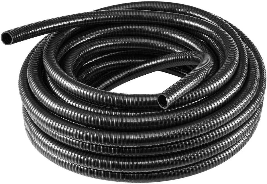 VEVOR Siurbimo žarna 25 mm x 25 m su apkabomis, juoda