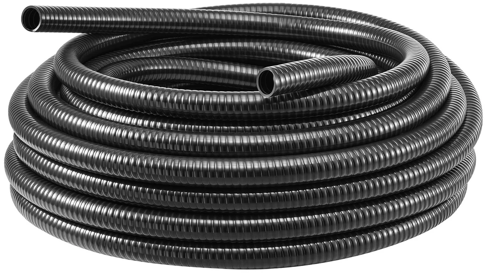 VEVOR Siurbimo žarna 25 mm x 25 m su apkabomis, juoda