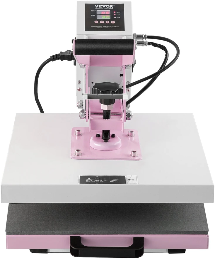 VEVOR 15x15 cm rožinis termo presas