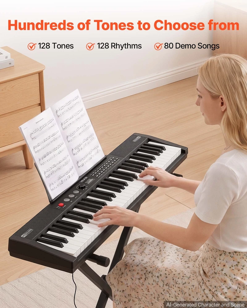 Skaitmeninis pianinas VEVOR NM-8609, 61 klavišas