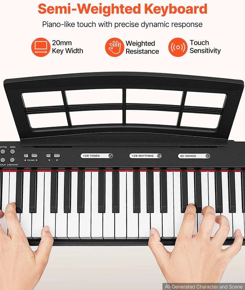 VEVOR Skaitmeninis pianinas 88 klavišai pradedantiesiems