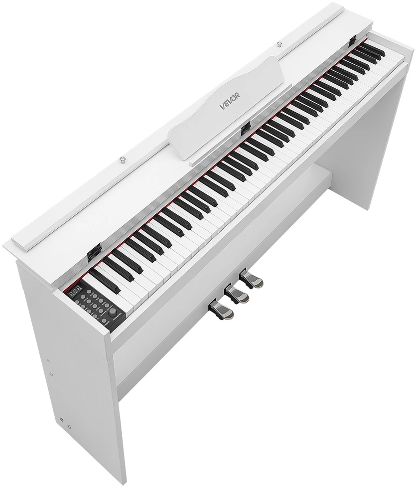 VEVOR Skaitmeninis pianinas 88 klavišų baltas