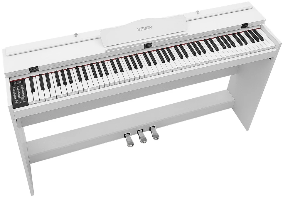 VEVOR Skaitmeninis pianinas 88 klavišų baltas