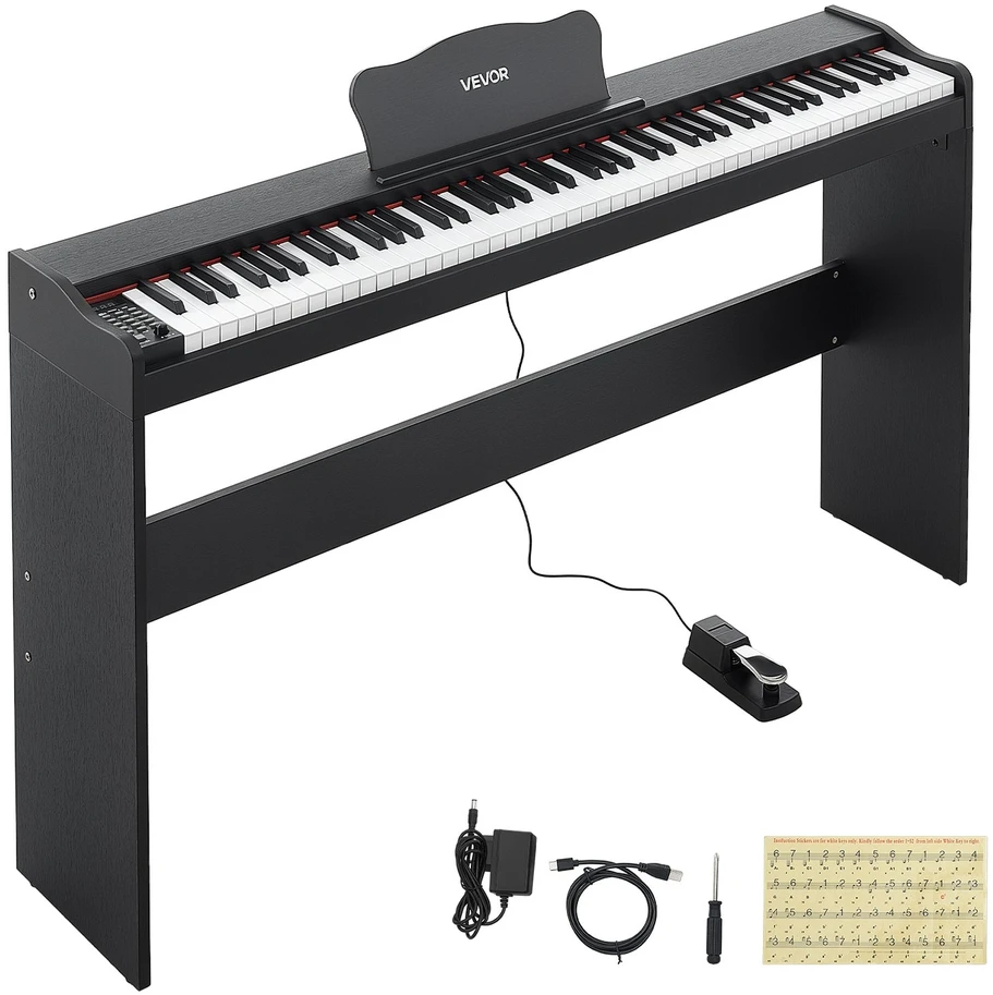 VEVOR Skaitmeninis pianinas 88 klavišų su stovu
