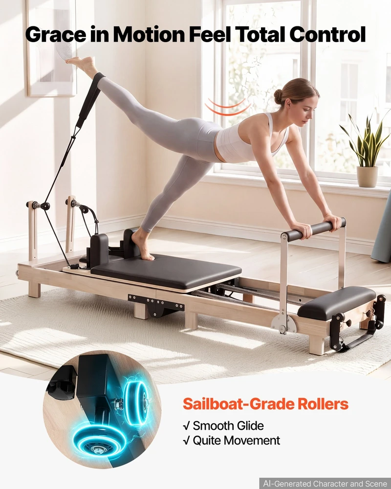 VEVOR Sulankstomas pilates reformeris 2,3 m