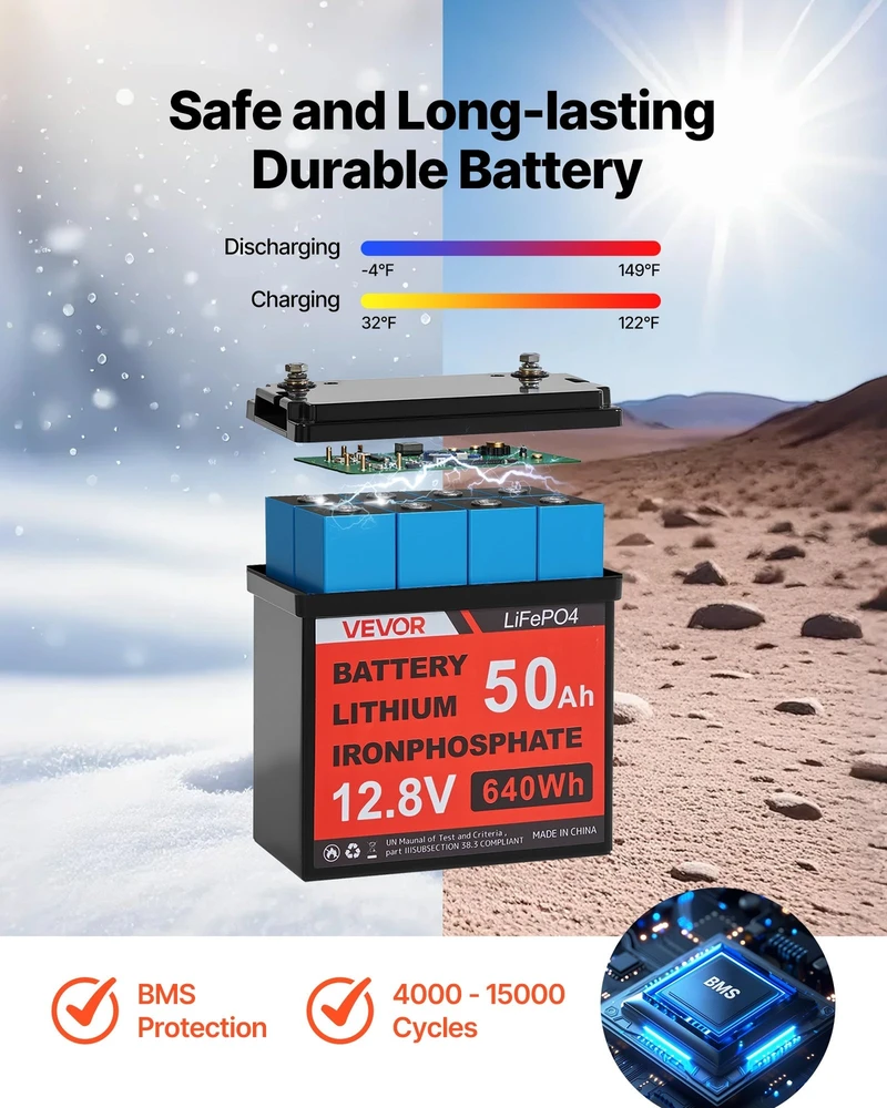 VEVOR V 200W 12V saulės energijos komplektas