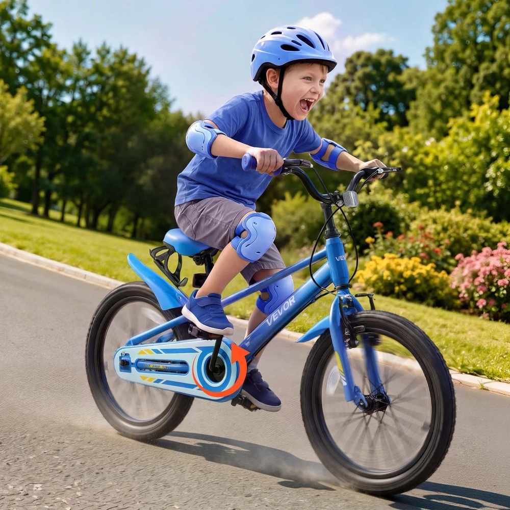 VEVOR Vaikiškas dviratis 20", BMX stiliaus, mėlynas