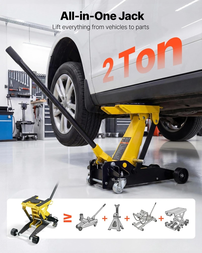 VEVOR Žemaprofilis automobilio keltuvas 2 tonų pajėgumo