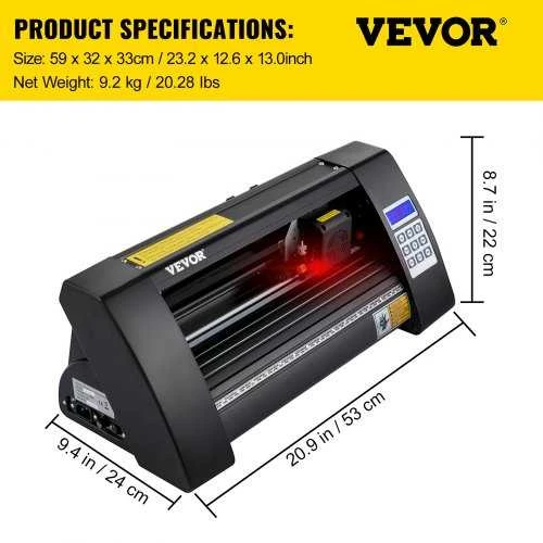 VEVOR Vinilo pjaustytuvas su optine akimi, 375 mm
