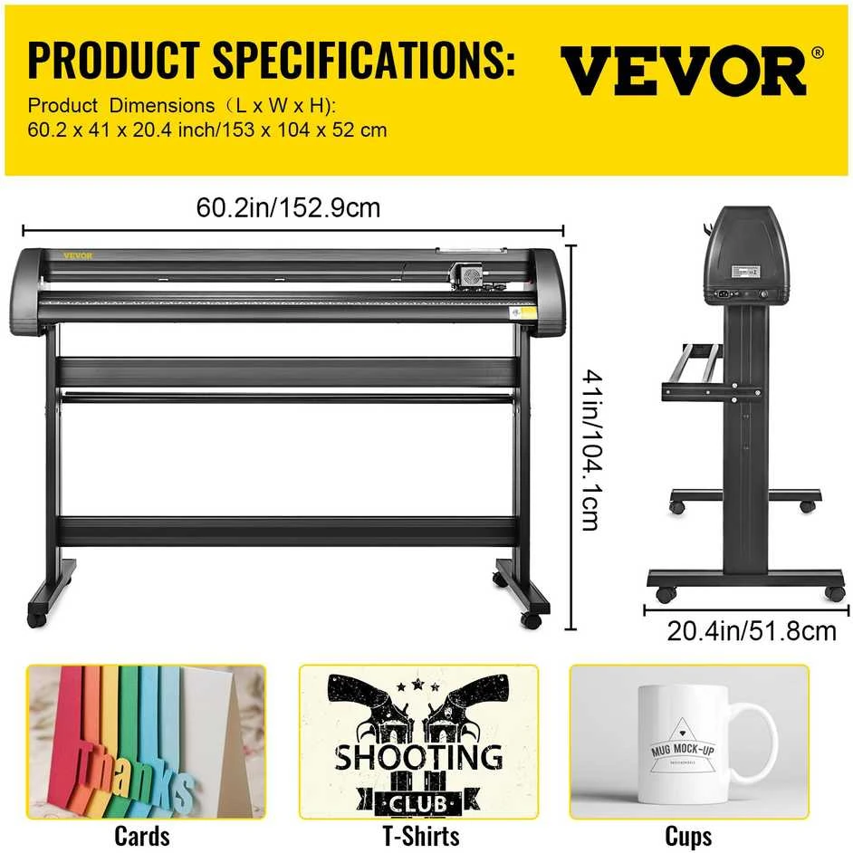 VEVOR Vinilo pjaustytuvas su stovu 1350 mm