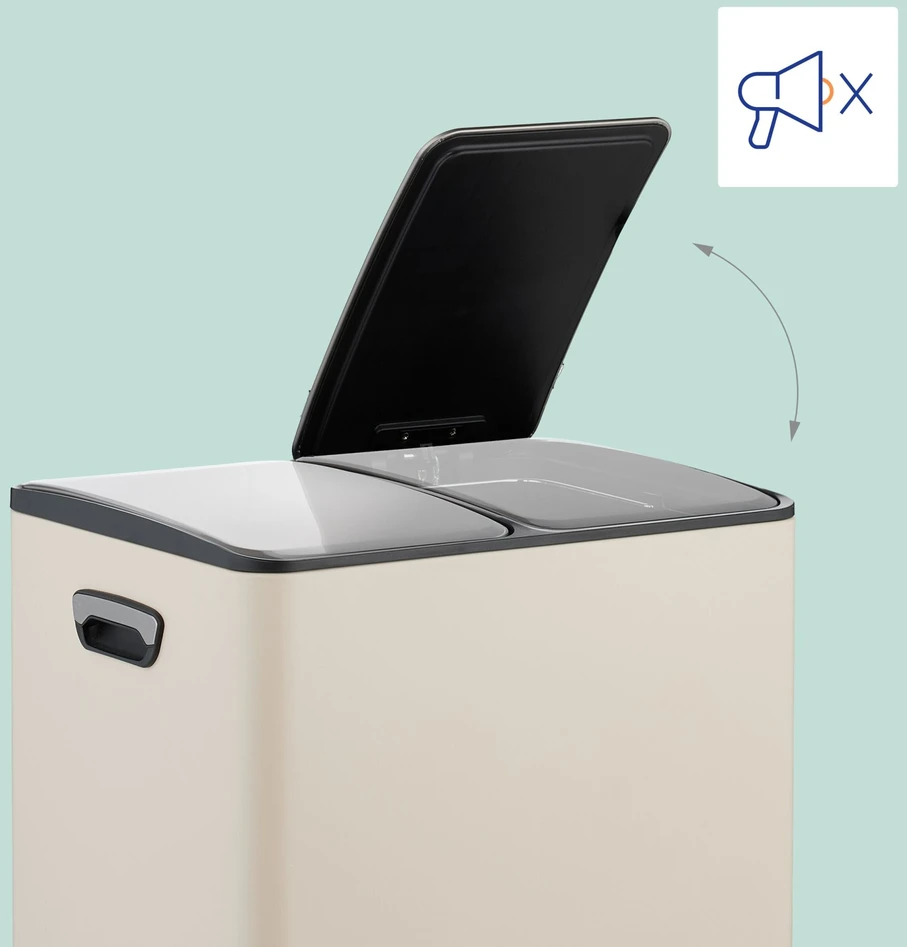 Relaxdays Virtuvės šiukšliadėžė 2x 15 litrų