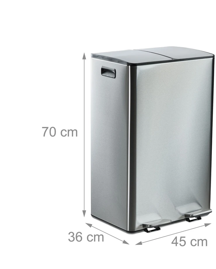 Relaxdays Virtuvės šiukšliadėžė 2x 30 litrų