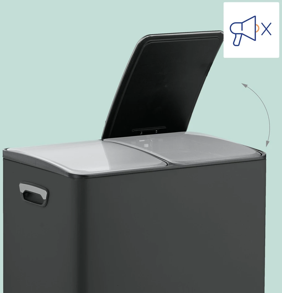 Relaxdays Virtuvės šiukšliadėžė 2x 30 litrų