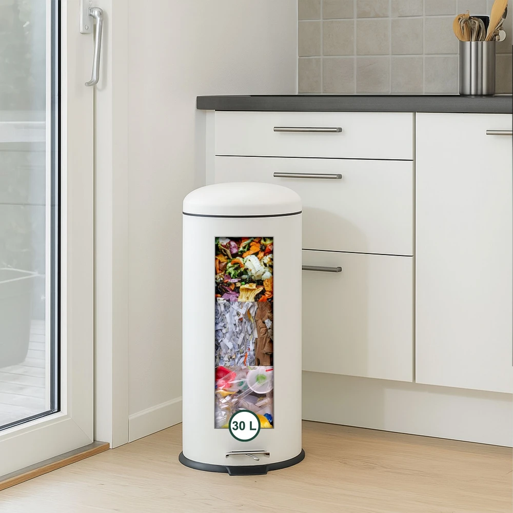 Relaxdays Virtuvės šiukšliadėžė su pedalu 30 litrų