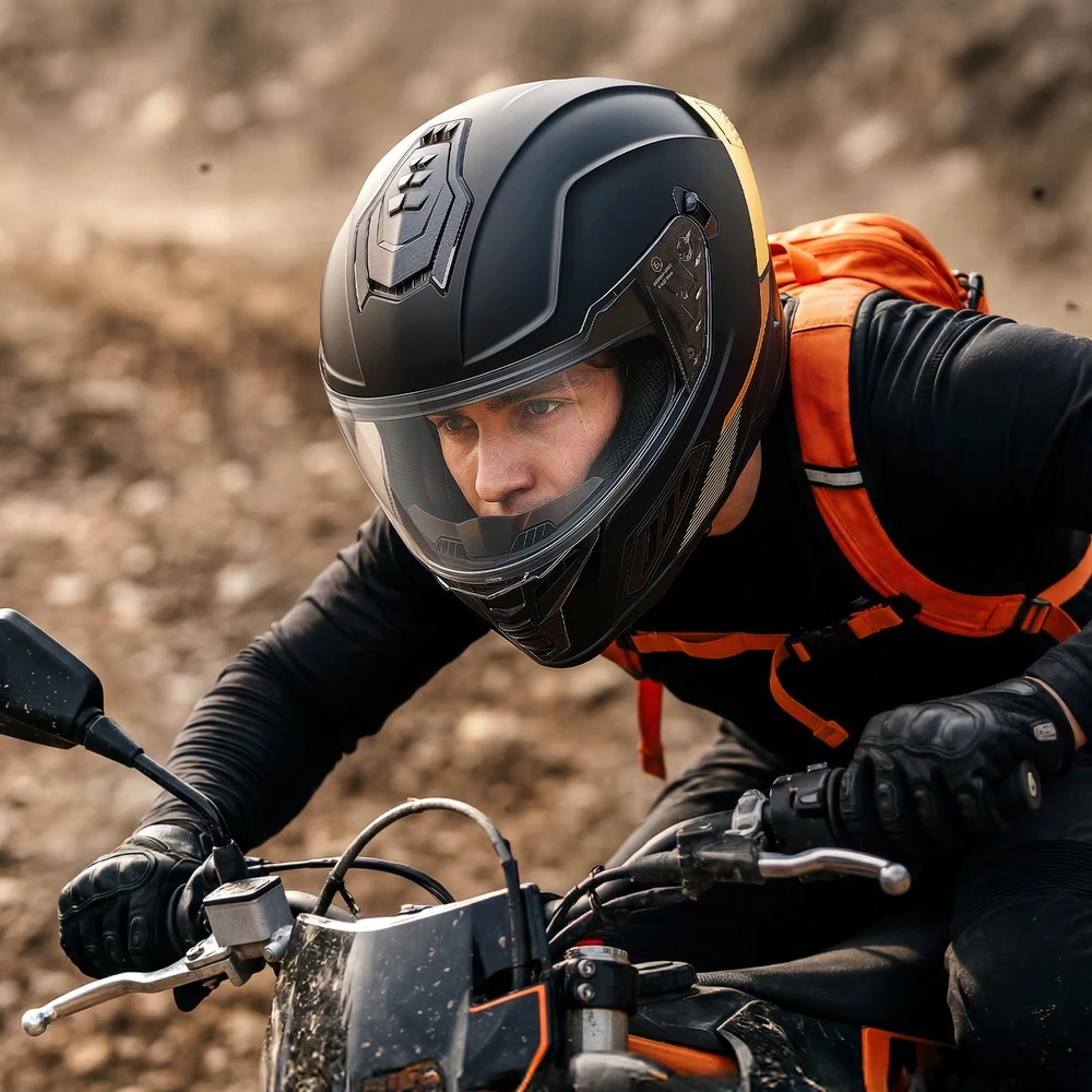 VEVOR Visą veidą dengiantis motociklo šalmas