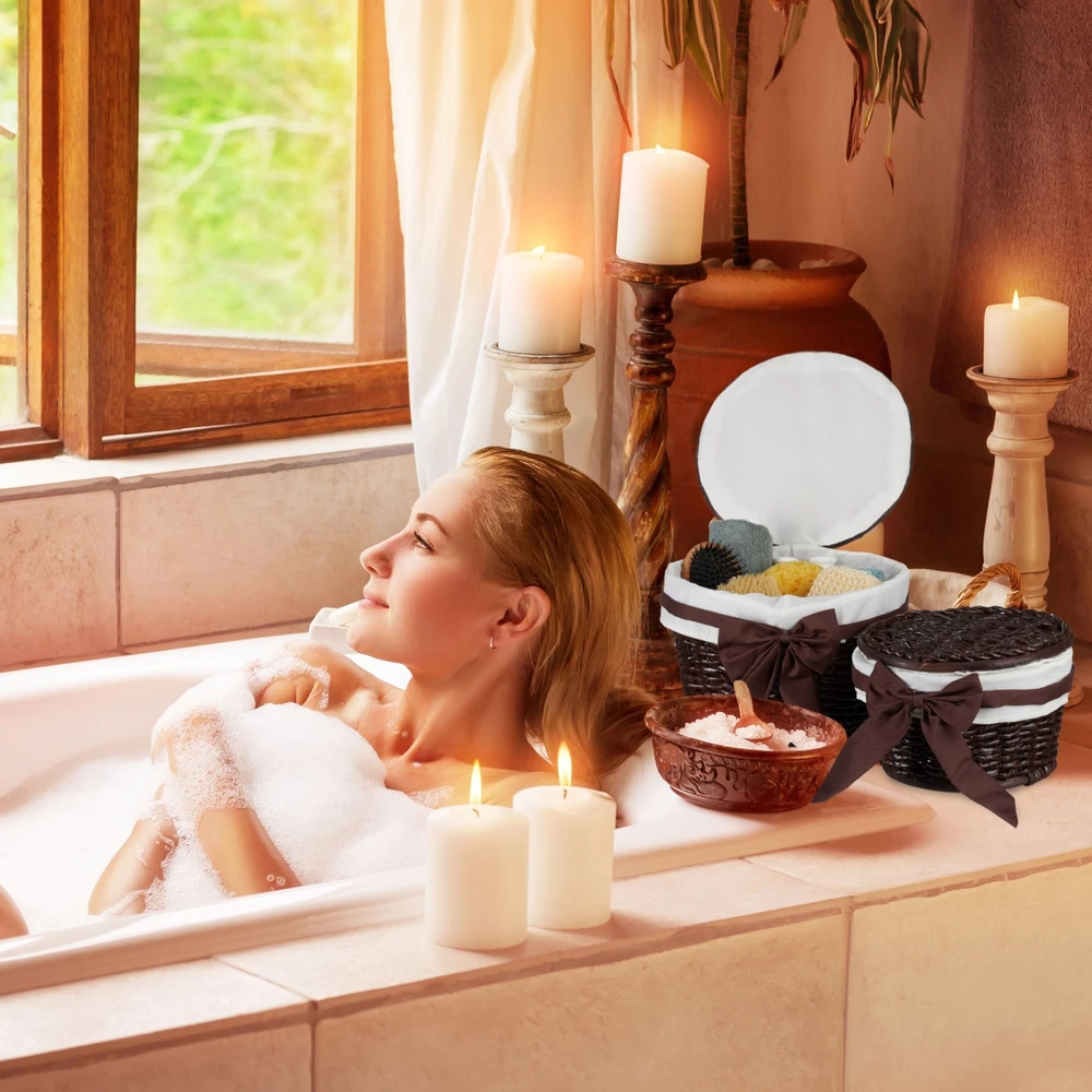 Relaxdays Vonios kambario krepšelių rinkinys (2 vnt.)
